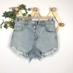 Wild Fable | light wash high waisted jean shorts